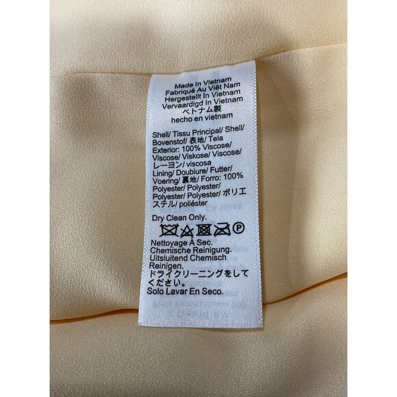 J.Crew Pleated Tan Rayon Knee-Length Skirt Size 0 - Picture 5 of 5